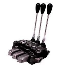 BLB BM Series 3-Spool Hydraulic Monoblock Valve Block | 3 Lever Manual Control
